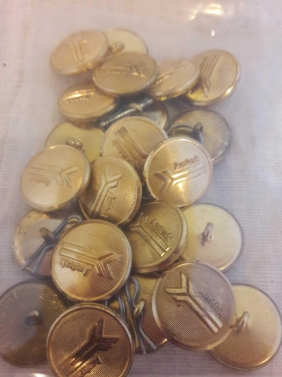 Bag of old Amtrak uniform buttons
