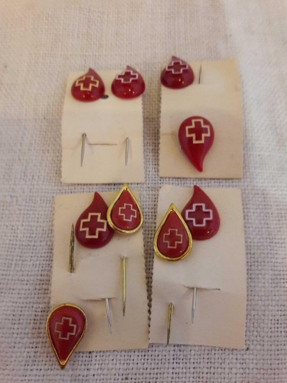 Vintage Red Cross stick pins