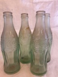 Set of 4 vintage 6oz Coca-Cola bottles