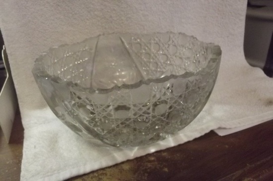 Floral Pattern Glass Bowl