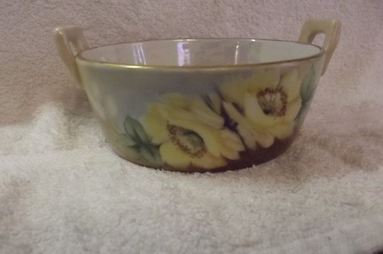 Vintage 1920 Buffalo China Hand Painted Butter Tub