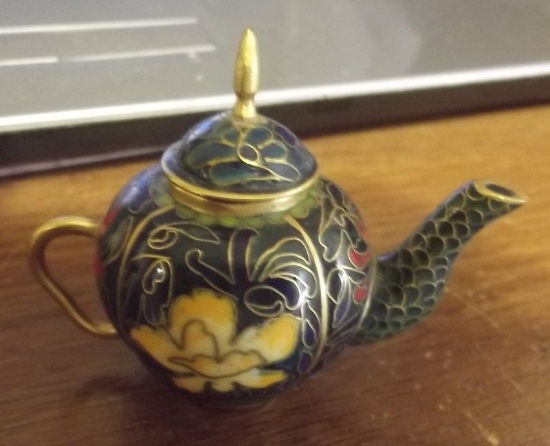 Miniature Brass Closinee Tea Pot