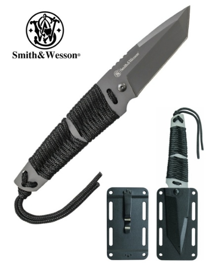 Smith & Wesson Fixed Blade Tanto with Black Cord