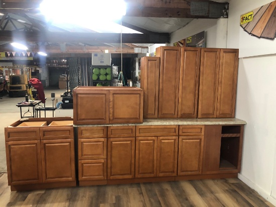 9PC K CINNAMON KITCHEN CABINET SET