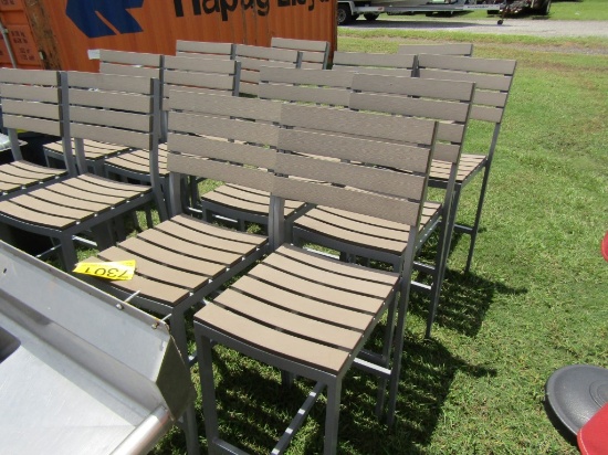 LOT OF 7 OUTDOOR BAR CHAIRS
