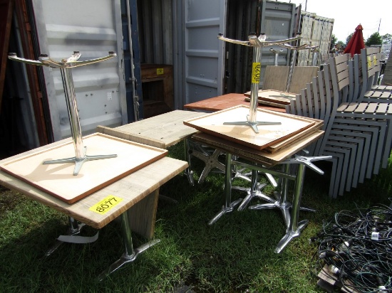 (9) OUTDOOR SQUARE TABLES