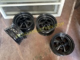 (4) POWDER COATED 15 INCH 5 LUG WHEELS