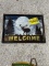 Metal Framed Welcome Sign