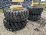 (4) GALAXY 23.5-25 LOADER TIRES & RIM