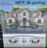 NEW 20FT BI-PARTING IRON GATE