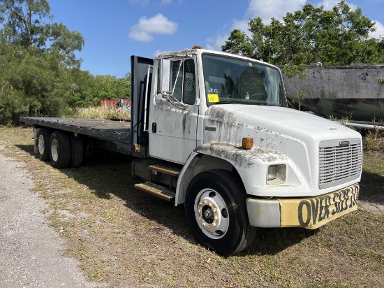 1999 FREIGHTLINER FL80 FLATBED TRUCK W/T
