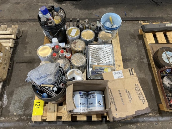PALLET OF PAINT/EPOXY