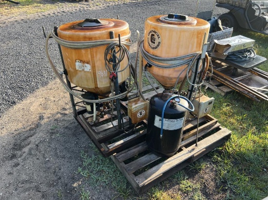 (2) Chemical Container 30 Gal Low Volume Sprayers