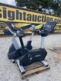 (2) Life Fitness Life Cycle Upright Exercise Bike