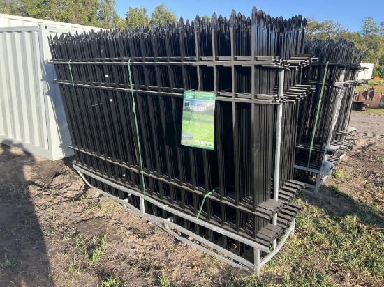 Unused Hurricane 10ft Iron Site Fence