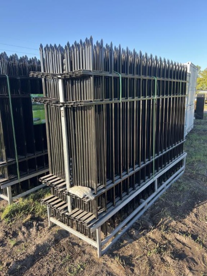UNUSED HURRICANE 10FT IRON SITE FENCE