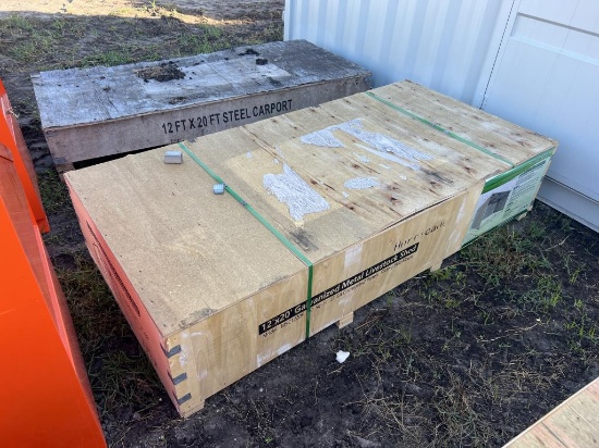 Unused 12x20ft Galvanized Metal Livestock Shed