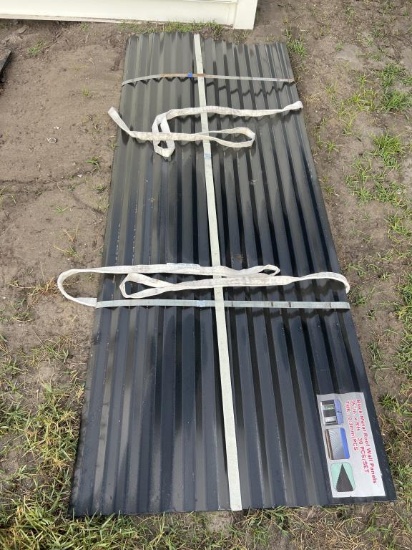 (30) 8FT x 35IN BLACK METAL ROOF WALL PANELS