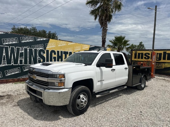 2017 Chevy 3500hd Diesel Flatbed Truck W/t R/k