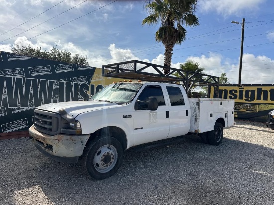 2002 Ford F-450xl Diesel Utility Truck W/t W/k