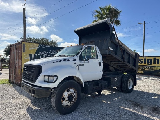 2000 Ford F-650xl Diesel Dump Truck W/t R/k