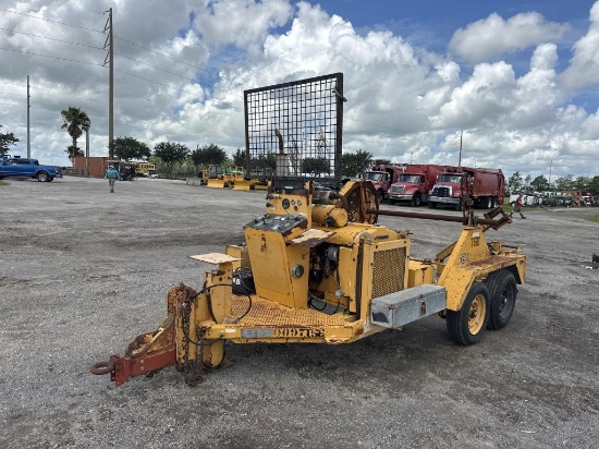 1988 Tse Dpt40 Single Drum Puller Trailer W/t
