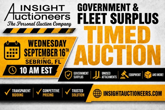 September 16th Ring 2 Govt Surplus Timed Auction
