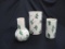Three porcelain vases item 353