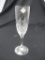 Six Crystal tweeted tall champagne glasses item 446