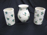 3 porcelain vases item 354