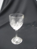 Six Crystal tweeted goblets item 444