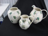 Porcelain pitchers and vase item 327