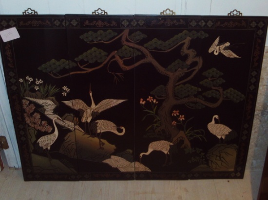 Oriental wall hanging (4 sections)