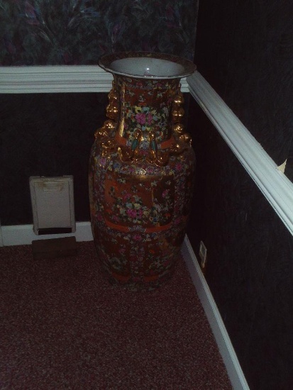 Large ornate oriental vase