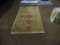 Willamsburg Handmade carpet, OBEETEE, Color: gold green. 3'6