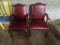 2 leather chairs with arms