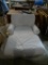 White upholstered Lounge Chair