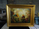 Large oil on canvas-butterflies