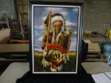 Oil on Canvas-Native American Chief