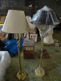 2 Brass Base floor lamps