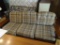 Plaid sofa with Ottoman/table