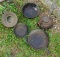 Cast iron frying pans-spitoon, kettle