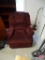 Burgundy recliner