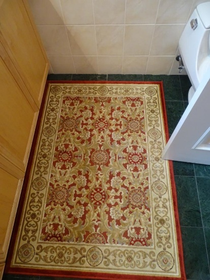 Safavieh Paradise rug-3'3" x 4" 7", 90% viscose, 10% polyester, made in Belgium. Red.