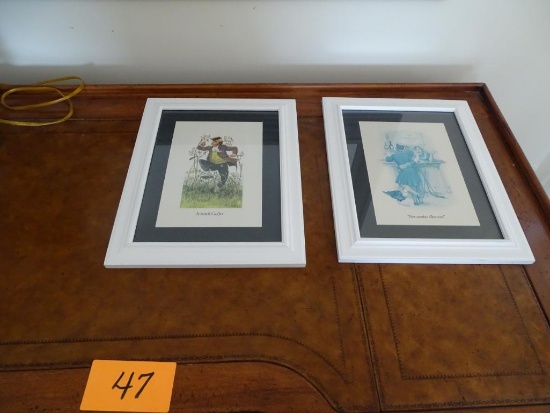2 pictures-"Not another albatross-the nineteenth hole" and " Scratch golfer"-R.S. Lindsey