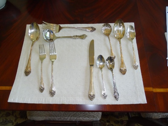 2 sets of Gorham silverware-24 knives, forks, spoons and misc pieces.