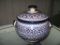 Bean Pot-Old Salt Glazed Grey w/ Blue Cobalt. Excellent condition!
