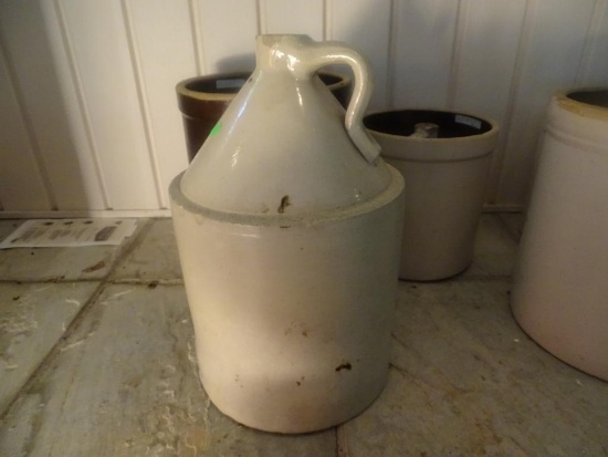 Whiskey Jug-Rare 5 gallon, salt glazed, early to mid 1800s, minor chips/dings.