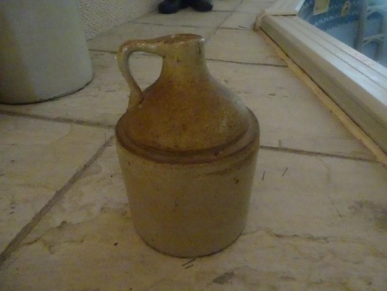 Rare QT. size salt glazed 1800s whiskey jug