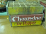 Dr. Pepper crates (2) and Cheerwine crate